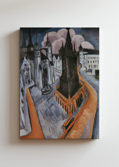 Roter Turm w Halle 1915 Ernst Ludwig Kirchner obraz na płótnie