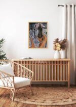 Aranżacja wnętrza, na ścianie wisi plakat w ramce: Roter Turm w Halle 1915 Ernst Ludwig Kirchner