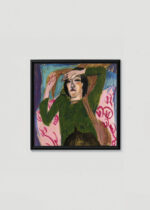 Plakat w drewnianej czarnej ramce: Kobieta w zielonej marynarce Ernst Ludwig Kirchner