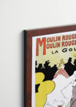 Plakat oprawiony w drewnianą brązową ramkę Vintage Italia: Moulin Rouge La Goulue Henri de Toulouse-Lautrec vintage