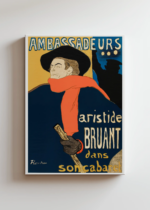 vintage Ambassadeurs Aristide Bruant Toulouse-Lautrec obraz na płótnie