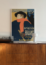 vintage Ambassadeurs Aristide Bruant Toulouse-Lautrec obraz na płótnie