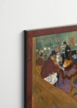 Plakat oprawiony w drewnianą brązową ramkę Vintage Italia: W Moulin Rouge Henri de Toulouse-Lautrec 1892