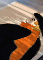 Zbliżenie na detale plakatu: Aristide Bruant Toulouse-Lautrec vintage kabaret Montmartre