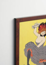Plakat oprawiony w drewnianą brązową ramkę Vintage Italia: Le Frou Frou Leonetto Cappiello tancerka can-can