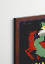 Plakat oprawiony w drewnianą brązową ramkę Vintage Italia: Chocolat Klaus Leonetto Cappiello vintage