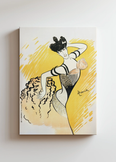 Leonetto Cappiello tancerka belle époque żółty obraz na płótnie