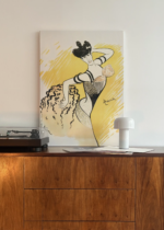 Leonetto Cappiello tancerka belle époque żółty obraz na płótnie