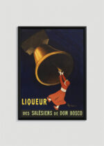 Plakat w drewnianej czarnej ramce: Liqueur Dom Bosco Leonetto Cappiello 1906