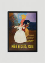 Plakat w drewnianej czarnej ramce: Marie Brizard likier Leonetto Cappiello 1920