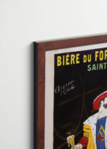 Plakat oprawiony w drewnianą brązową ramkę Vintage Italia: Bière du Fort Carré Leonetto Cappiello 1911