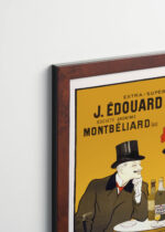 Plakat oprawiony w drewnianą brązową ramkę Vintage Italia: Mont-Christ Leonetto Cappiello stara reklama vintage