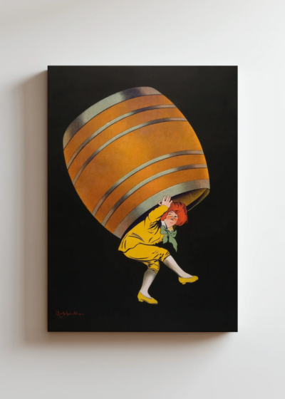 Leonetto Cappiello kobieta z beczką reklama vintage obraz na płótnie