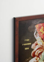 Plakat oprawiony w drewnianą brązową ramkę Vintage Italia: Lyon 1914 Leonetto Cappiello Art Nouveau