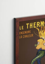 Plakat oprawiony w drewnianą brązową ramkę Vintage Italia: Le Thermogène Leonetto Cappiello 1909 vintage