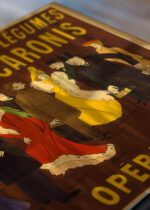 Zbliżenie na detale plakatu: Leonetto Cappiello makaron Ferrari belle époque