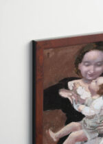 Plakat oprawiony w drewnianą brązową ramkę Vintage Italia: Maurice Denis Matka z dzieckiem 1895 symbolizm