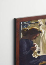 Plakat oprawiony w drewnianą brązową ramkę Vintage Italia: Prywatność / Mycie okna Maurice Denis nabizm