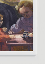 Zbliżenie na detale plakatu oprawionego w drewnianą białą ramkę od Plakatello®: Prywatność / Mycie okna Maurice Denis nabizm