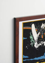 Plakat oprawiony w drewnianą brązową ramkę Vintage Italia: tęcza Hindernis Regenbogen Moriz Jung secesja