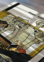 Zbliżenie na detale plakatu: Wiener Cafe Szachiści Moriz Jung secesja