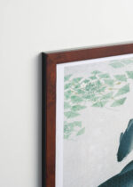 Plakat oprawiony w drewnianą brązową ramkę Vintage Italia: Karpie koi nishiki-goi Ohara Koson japoński monochromatyczny