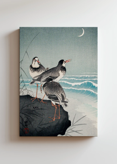 Ptaki wodne w księżycową noc Ohara Koson ukiyo-e obraz na płótnie