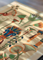 Zbliżenie na detale plakatu: egipski ornament Owen Jones Gramatyka Ornamentu