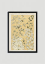 Plakat w drewnianej czarnej ramce: botaniczny Owen Jones Gramatyka Ornamentu 1856