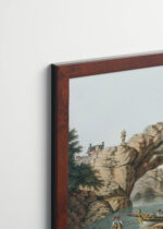 Plakat oprawiony w drewnianą brązową ramkę Vintage Italia: Widoki Imperium Osmańskiego Luigi Mayer grota