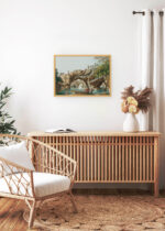 Aranżacja wnętrza, na ścianie wisi plakat w ramce: Widoki Imperium Osmańskiego Luigi Mayer grota