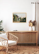 Aranżacja wnętrza, na ścianie wisi plakat w ramce: orientalna uliczka Turcja Luigi Mayer akwarela