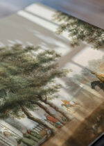 Zbliżenie na detale plakatu: Widoki Imperium Osmańskiego Luigi Mayer fontanna