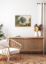 Aranżacja wnętrza, na ścianie wisi plakat w ramce: Widoki Imperium Osmańskiego Luigi Mayer fontanna