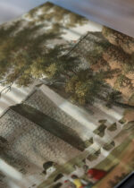 Zbliżenie na detale plakatu: Osmańska tama Luigi Mayer orientalna akwaforta