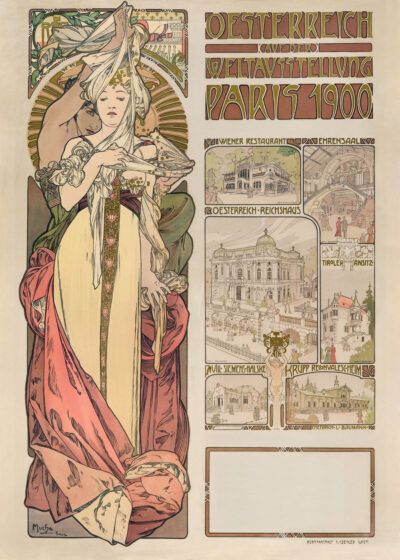 Plakat Alfons Mucha Wystawa Światowa Paryż 1900 secesja