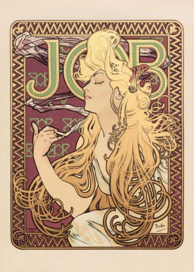Plakat JOB Alfons Mucha secesja kobieta Art Nouveau