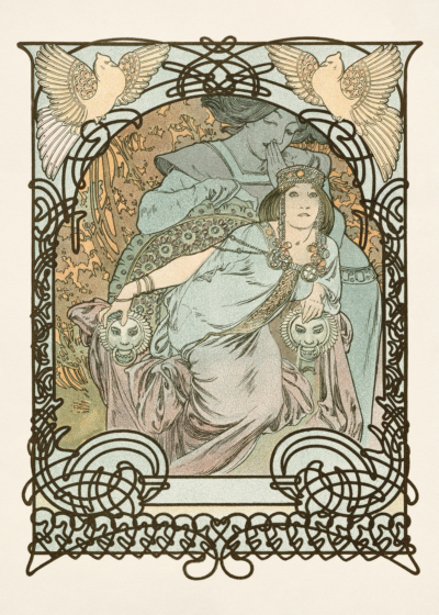 Plakat Alfons Mucha kobieta secesja Art Nouveau