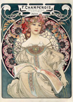 Plakat Alfons Mucha F. Champenois Art Nouveau 1898
