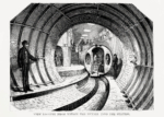 Plakat Broadway Underground Railway 1872 Nowy Jork