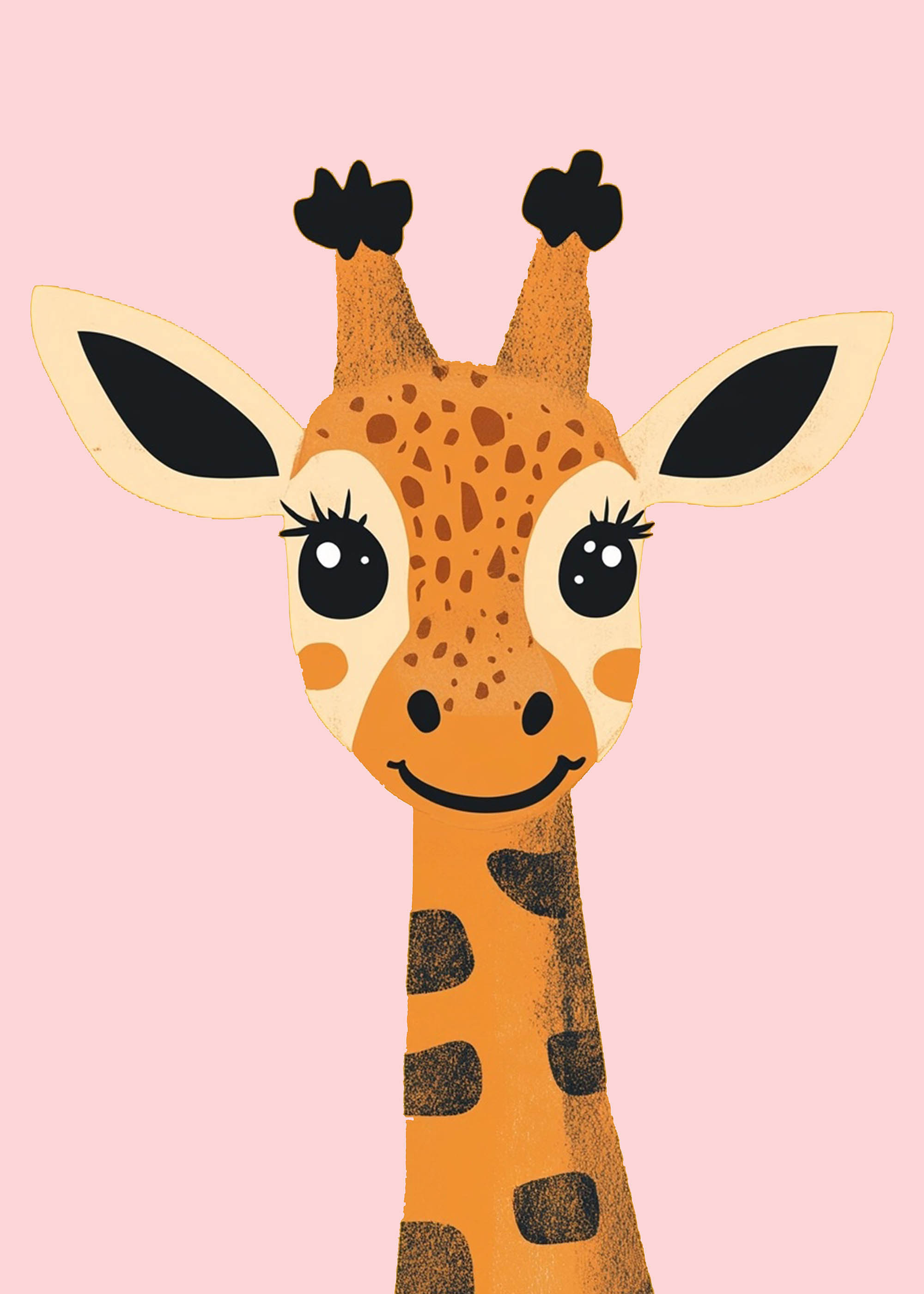 Plakat żyrafa dla dzieci skandynawski boho pokój dziecięcy