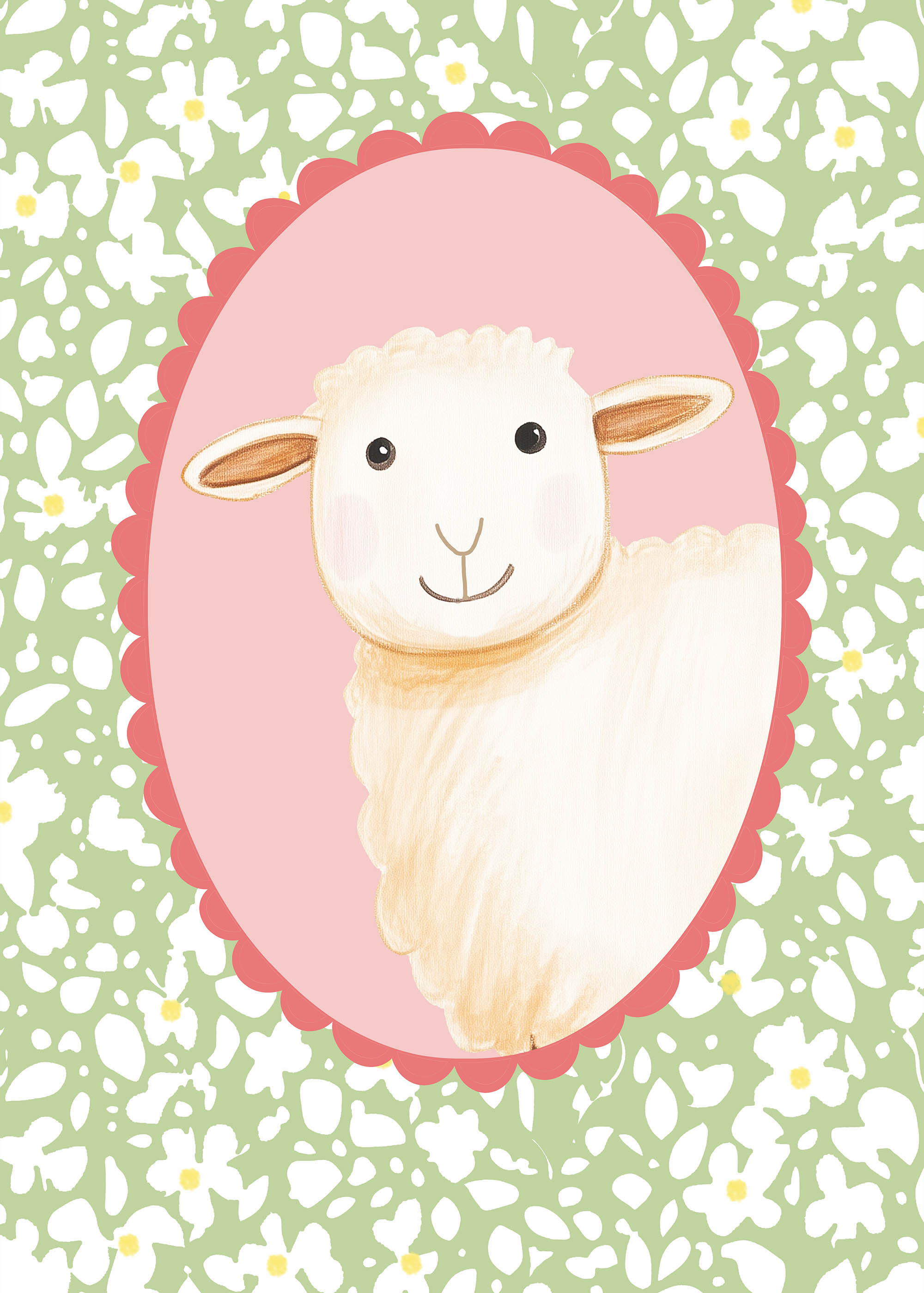 Plakat owieczka baranek pastelowy dla dzieci pokój dziecięcy