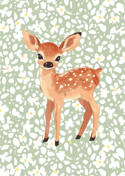 Plakat jelonek dla dzieci skandynawski boho pokój dziecięcy