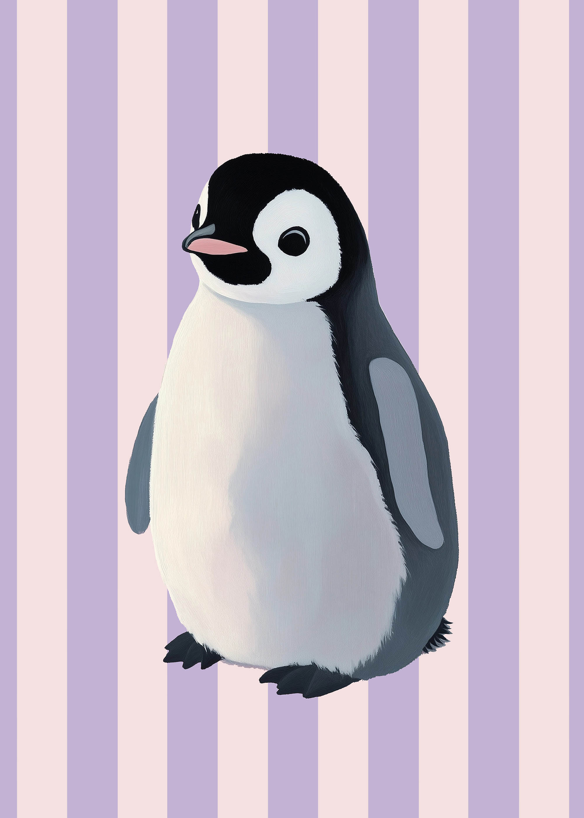 Plakat młody pingwin dla dzieci skandynawski styl