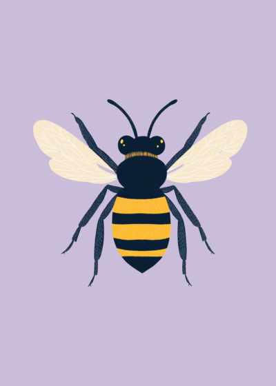 Plakat pszczoła dla dzieci skandynawski styl dekoracja