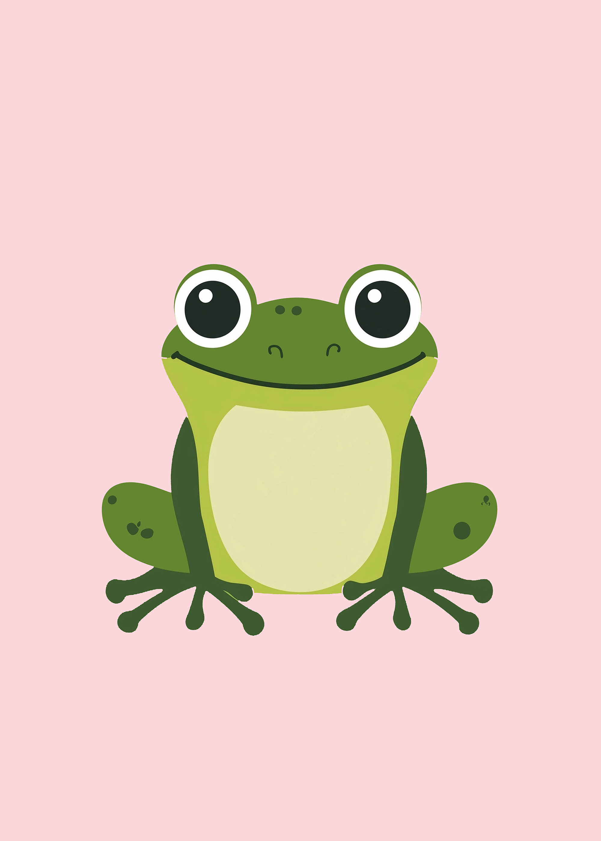 Plakat słodka zielona żabka dla dzieci pokój dziecięcy