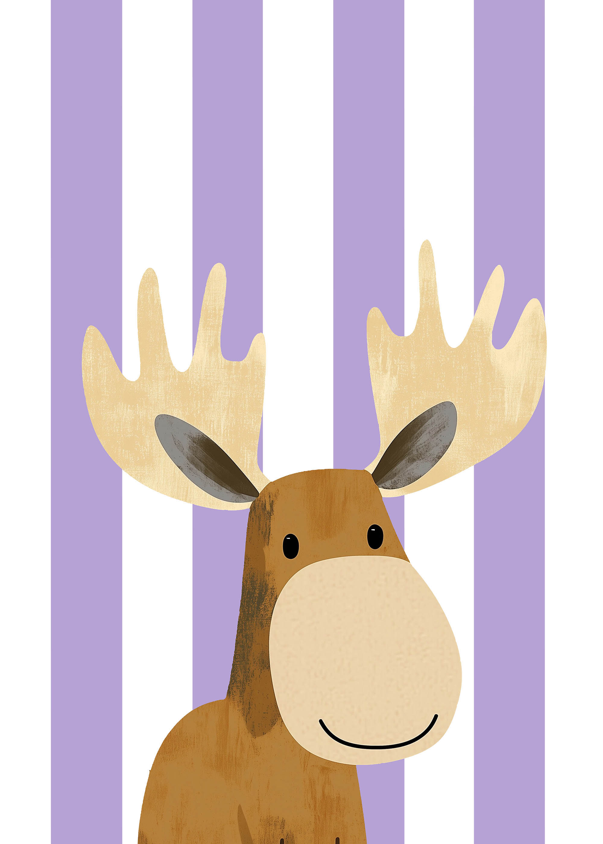 Plakat łoś skandynawski pastelowy pokój dziecięcy