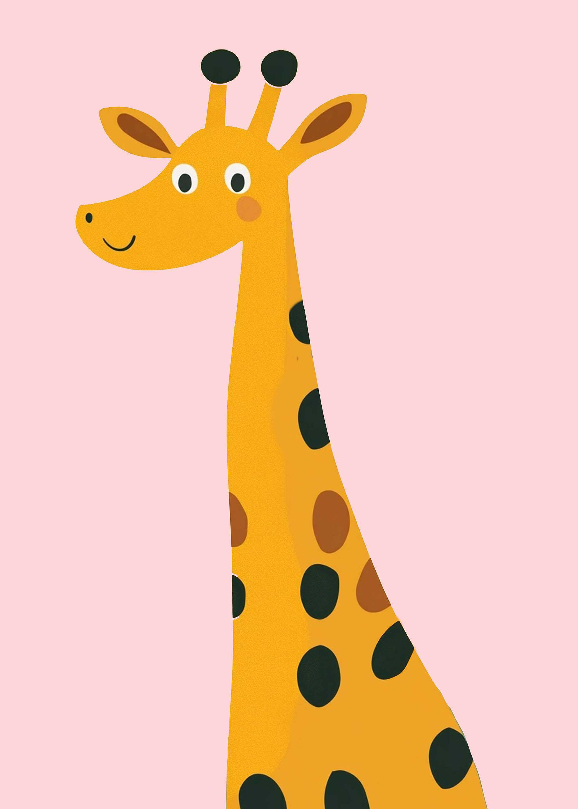 Plakat żyrafa dla dzieci skandynawski styl pokój dziecka