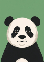 Plakat panda wielka dla dzieci pokój dziecięcy skandynawski