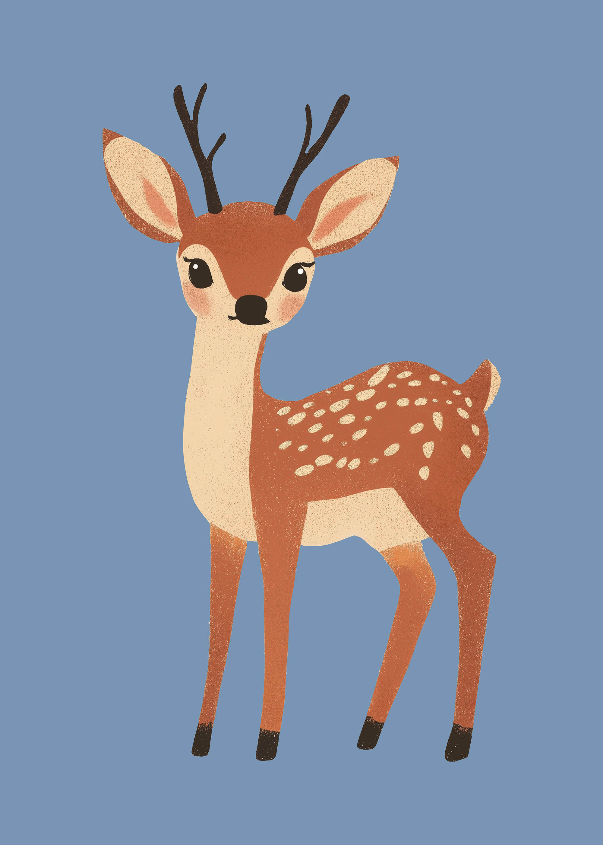 Plakat młody jelonek ilustracja dla dzieci pokój dziecięcy